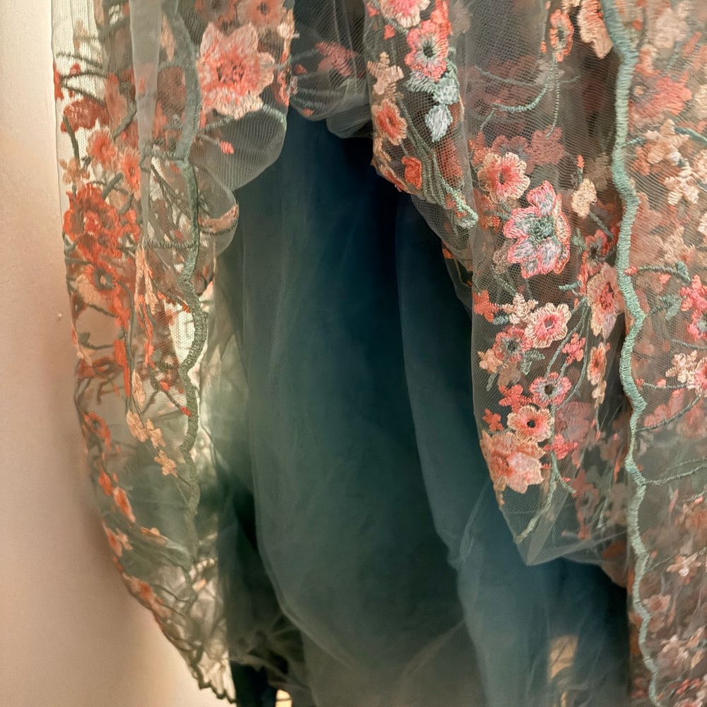 JessaKae Green Floral Prom Dress - Picture 8 of 11
